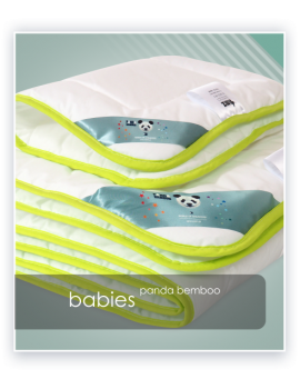 BABIES antyalergiczny komplet dziecięcy PANDA BAMBOO (kołderka i poduszka)
