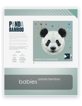 BABIES antyalergiczny komplet dziecięcy PANDA BAMBOO (kołderka i poduszka)